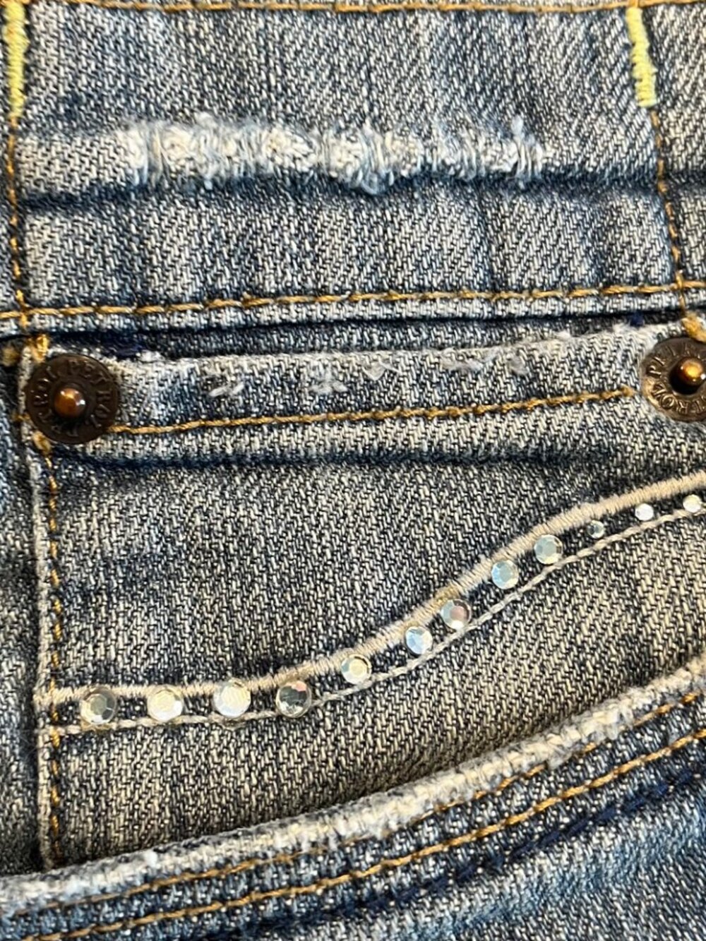 Vintage Petrol Heartbreaker Bootcut Western Jeans size 14 32x32 - Picture 5 of 9